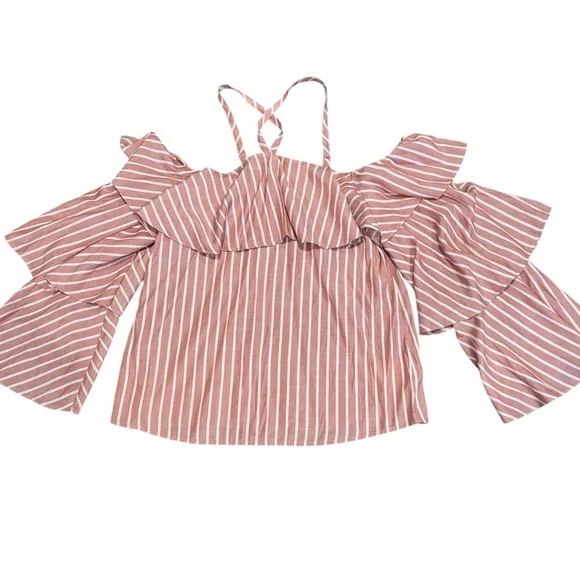 ❌NOT FOR SALE❌NWT** Express Top w/Layered Sleeves - Picture 2 of 6